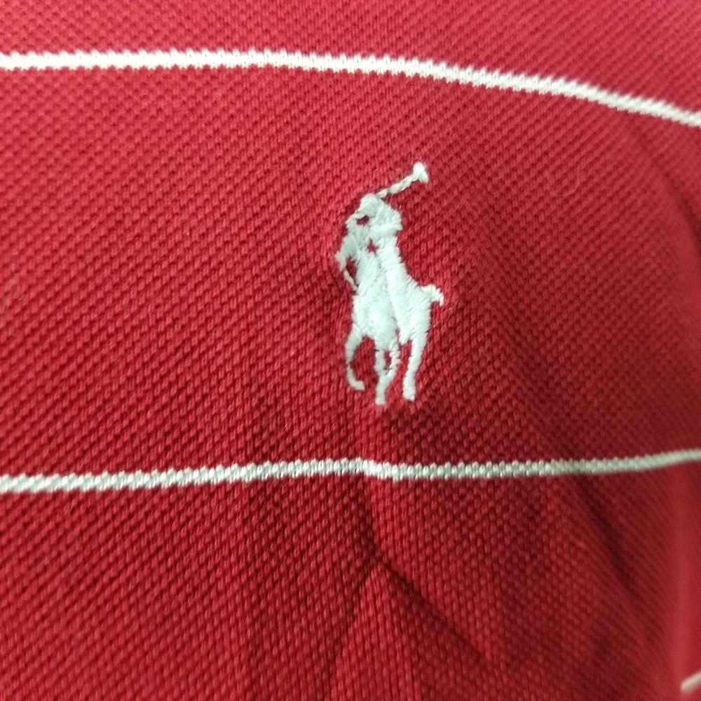 Polo Golf Ralph Lauren Polo Shirt Mens XL Red Stripe Pima Cotton Colonial Golf